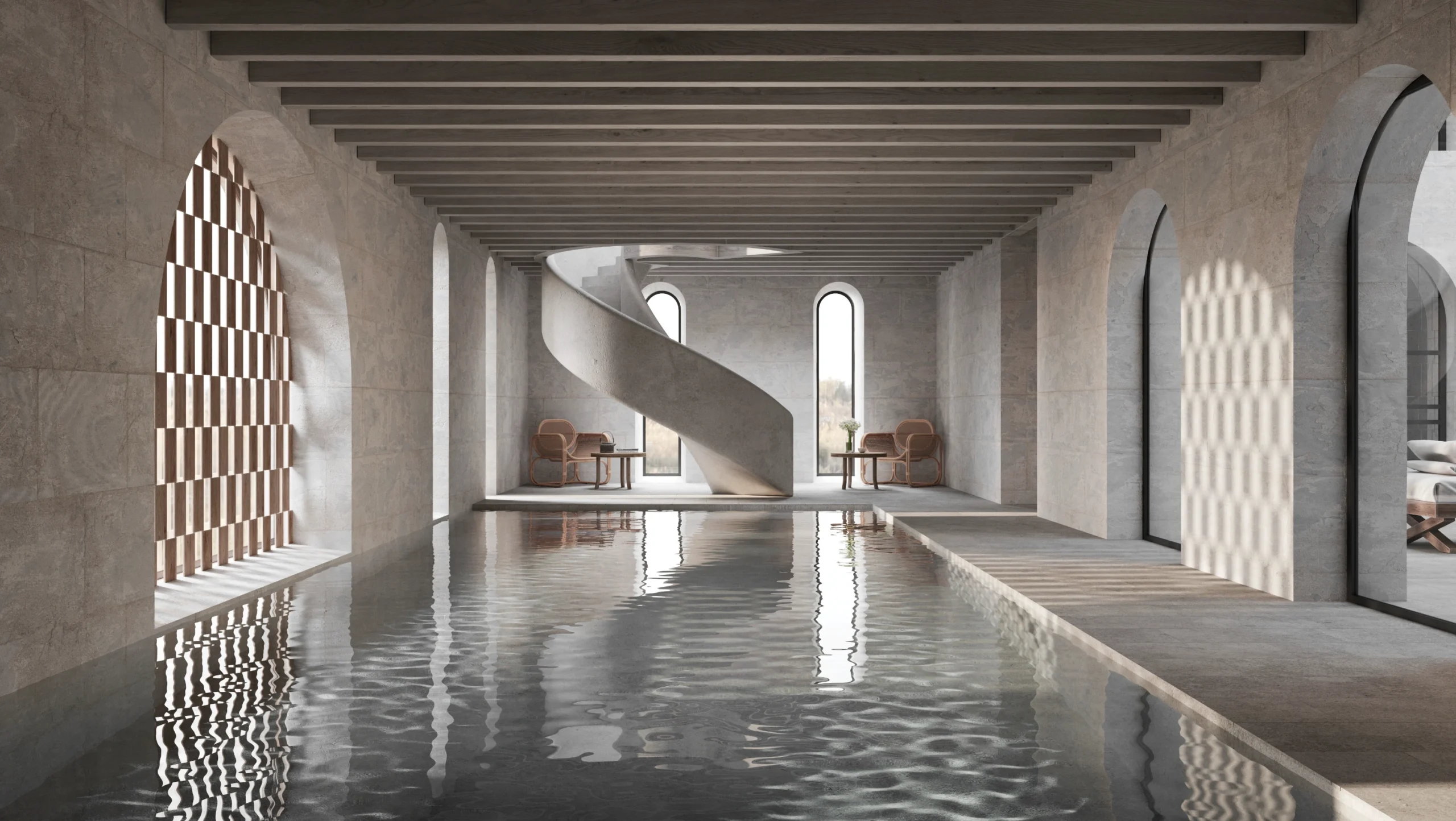 Indoor spa pool at Zannier Bendor hotel