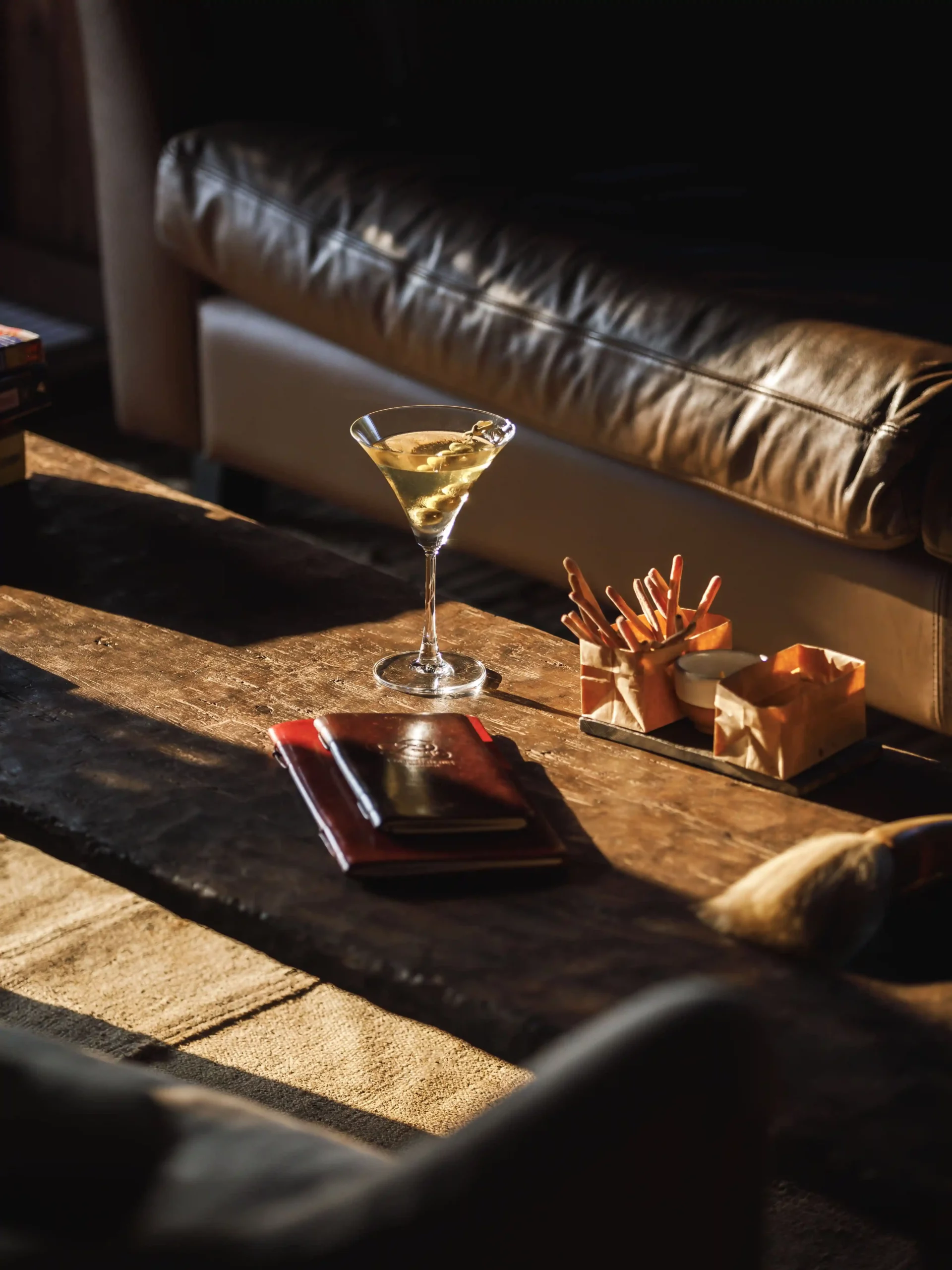 Zannier Phum Baitang, Siem Reap, Cambodia - Cocktail on the low tabler of The Sunset Lounge Bar