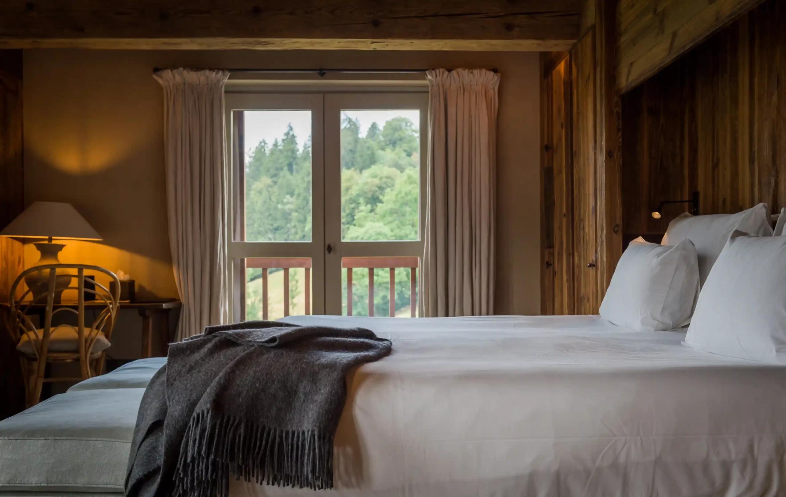 Interior of a Junior Suite at Zannier Le Chalet, Megève