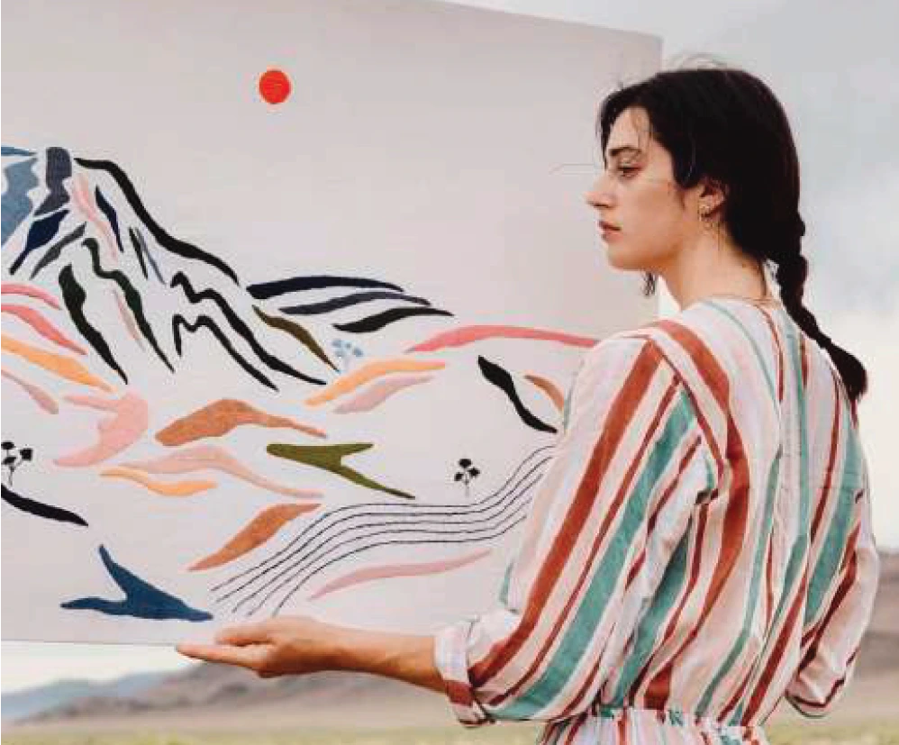 Zannier Ile de Bendor, France - Artiste française Célia Bruneau, tissage