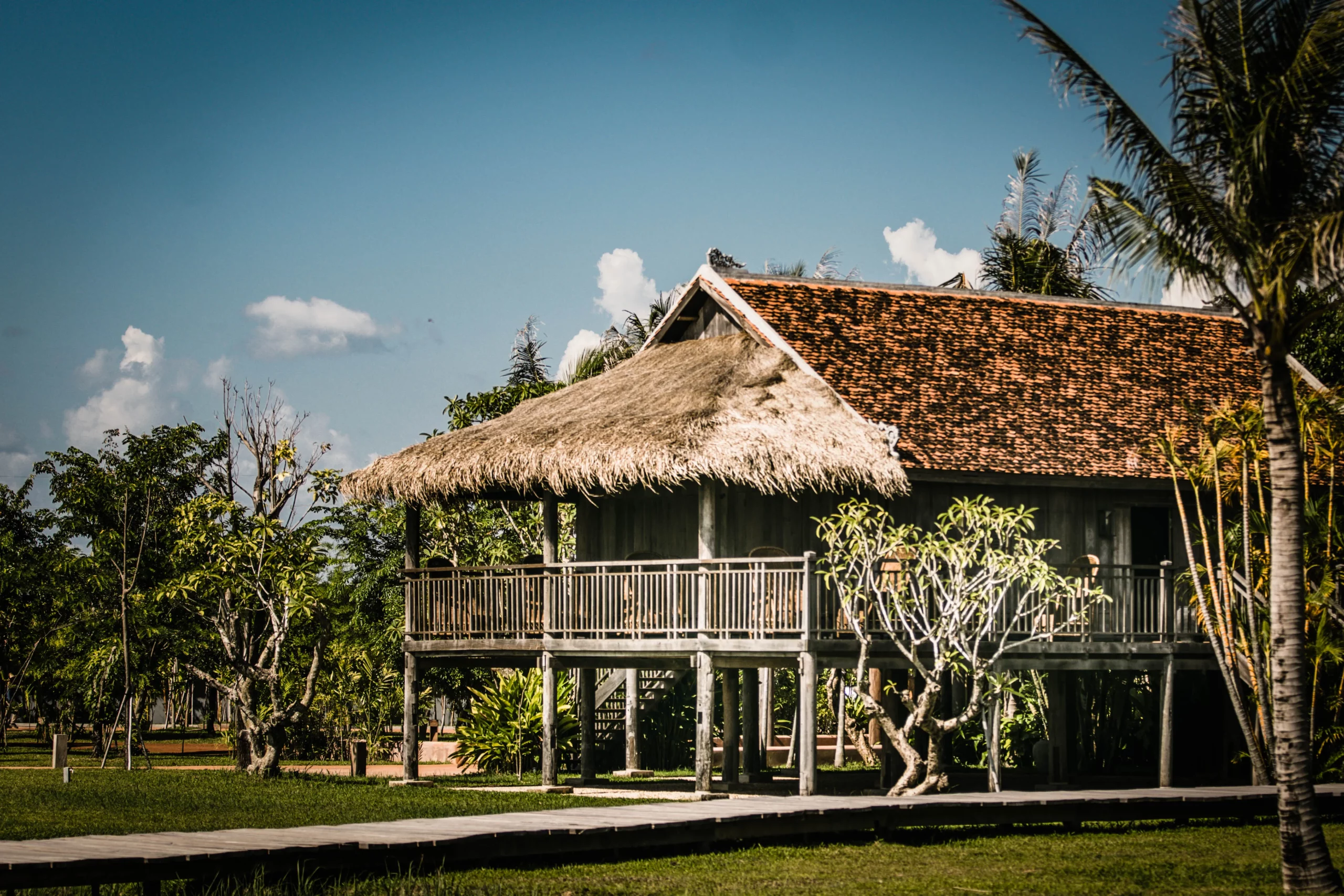 Zannier Phum Baitang, Siem Reap, Cambodia - Exterior of the main bar terrace