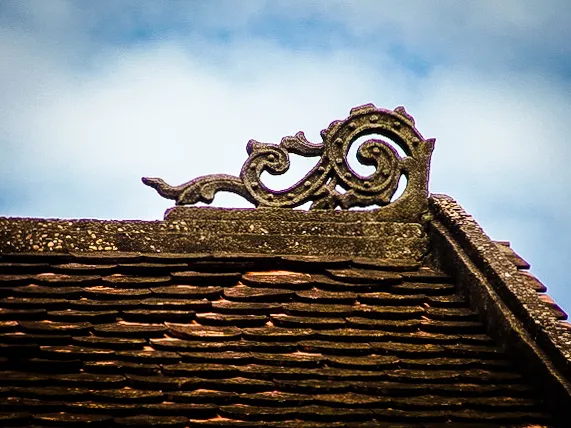Zannier Phum Baitang, Siem Reap, Cambodia - original decoration on a house roof