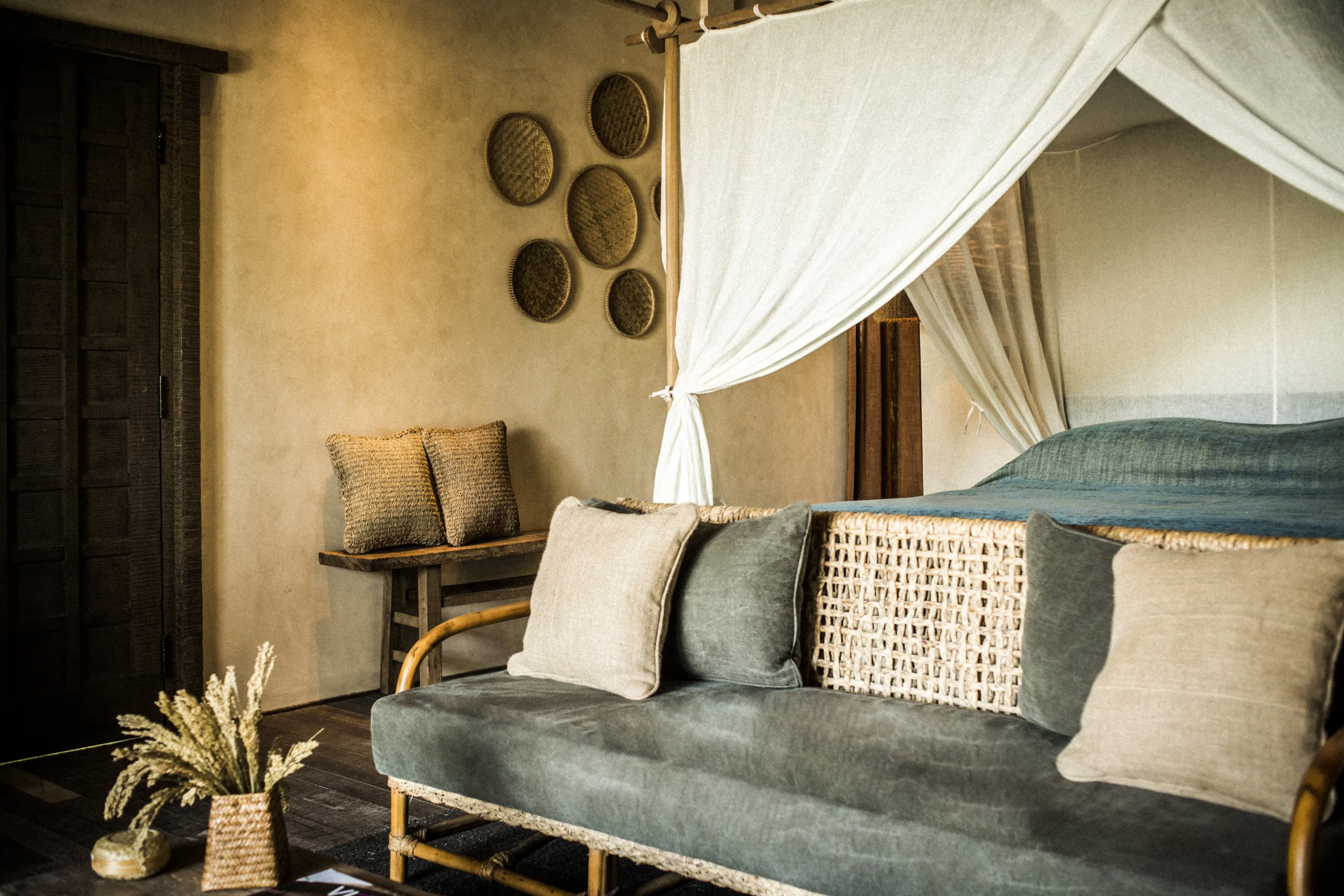 Zannier Bãi San Hô, Dak Lak, Vietnam - Interior of a Beach Pool Villa with natural and calming materials