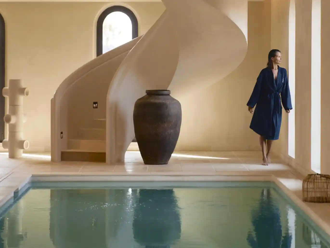 Zannier Île de Bendor, Bandol, France - Resonance Spa with its magnificent staircase and heated swimming pool