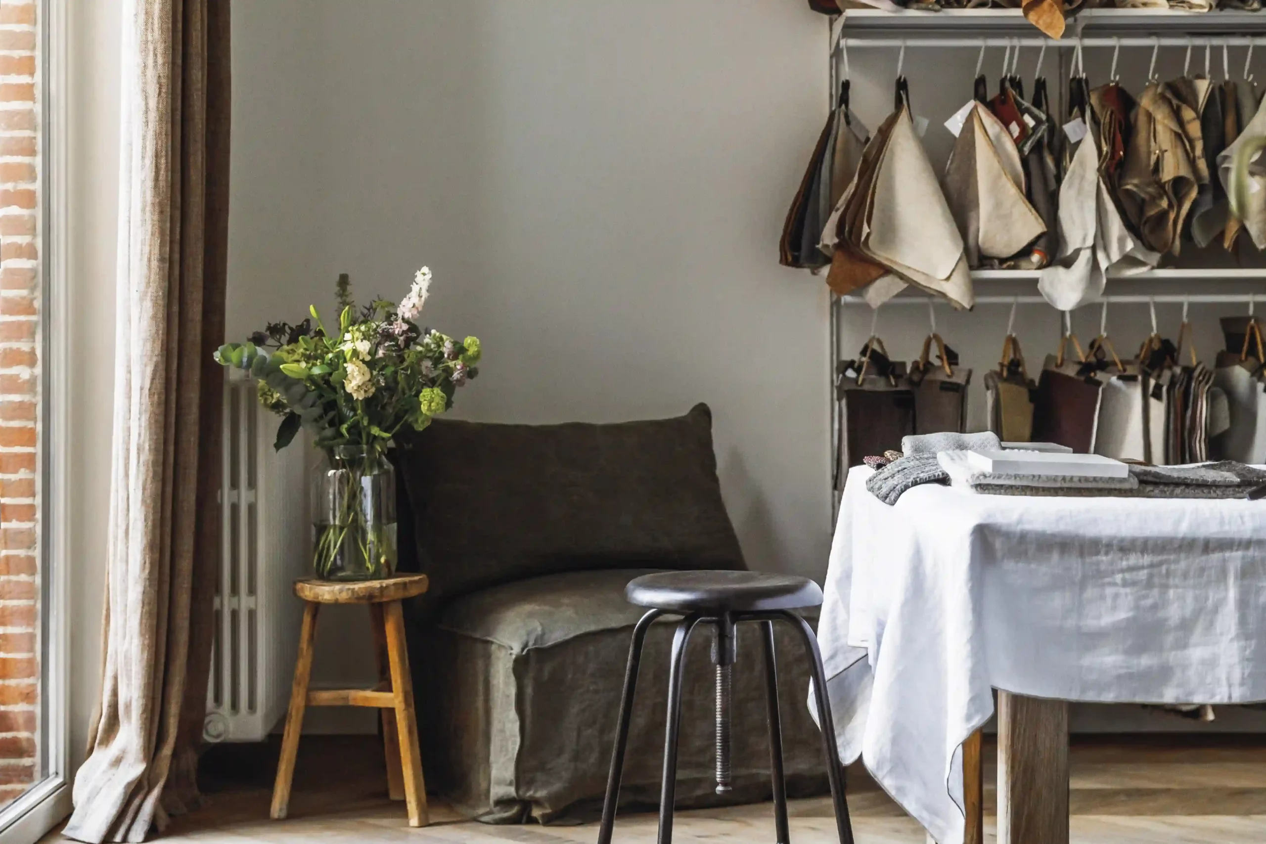 Sample room of Zannier Design Studio in Ghent, Belgium