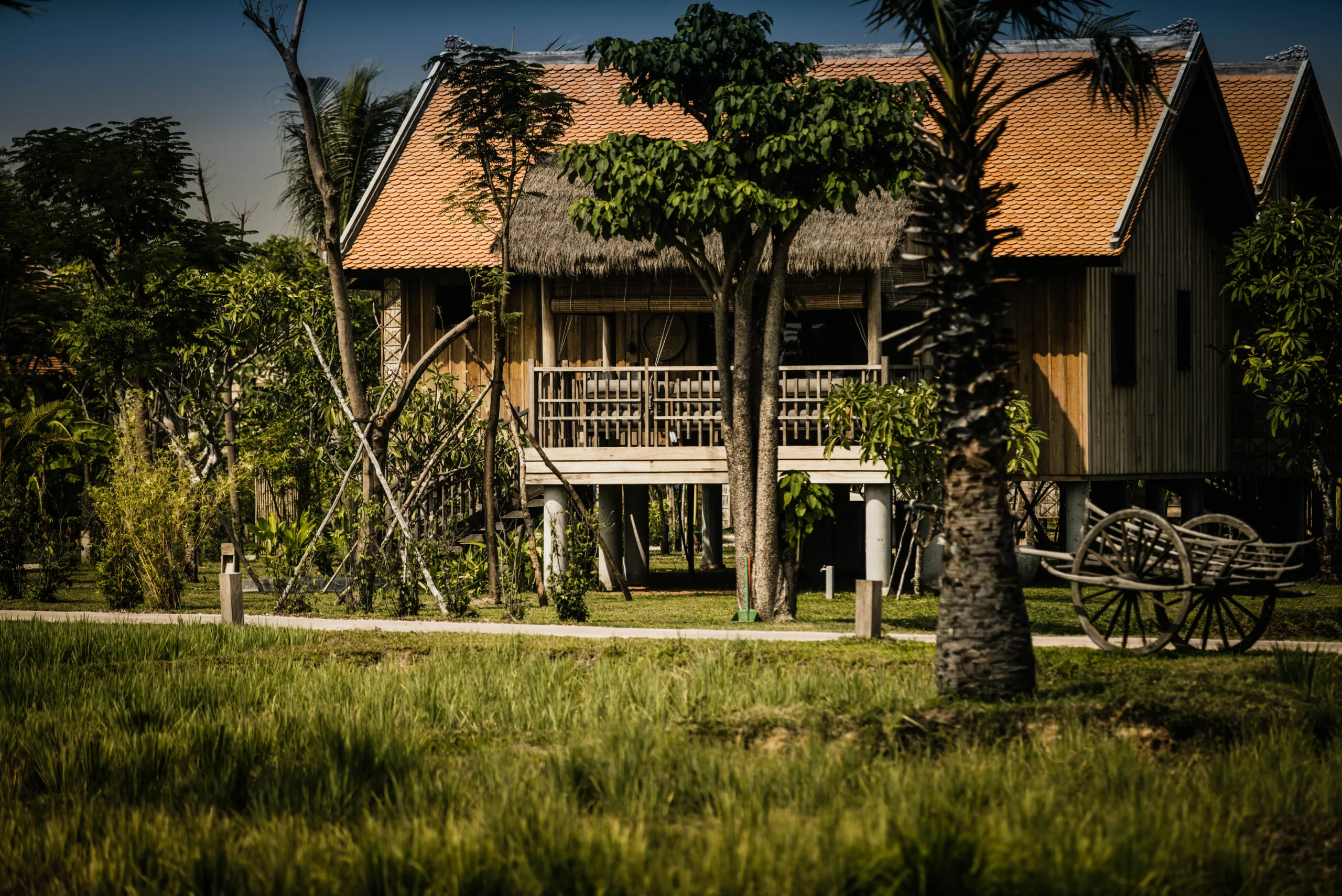 Zannier Phum Baitang, Siem Reap, Cambodia - Exterior of a Terrace Villa surrounded by greenery